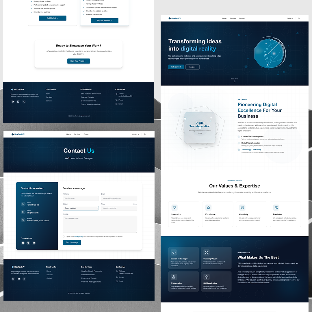Site web de l'entreprise Hextech