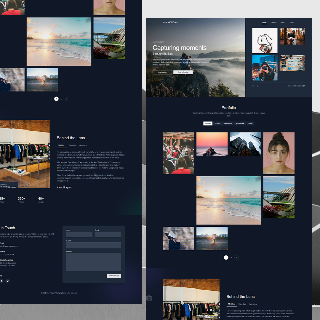 Portfolio de photographe