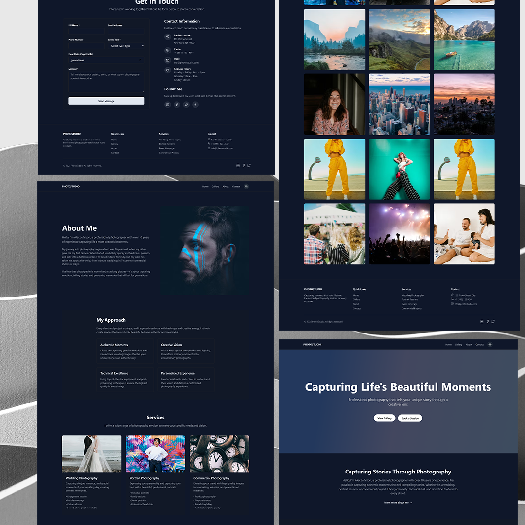 Site web de studio photo